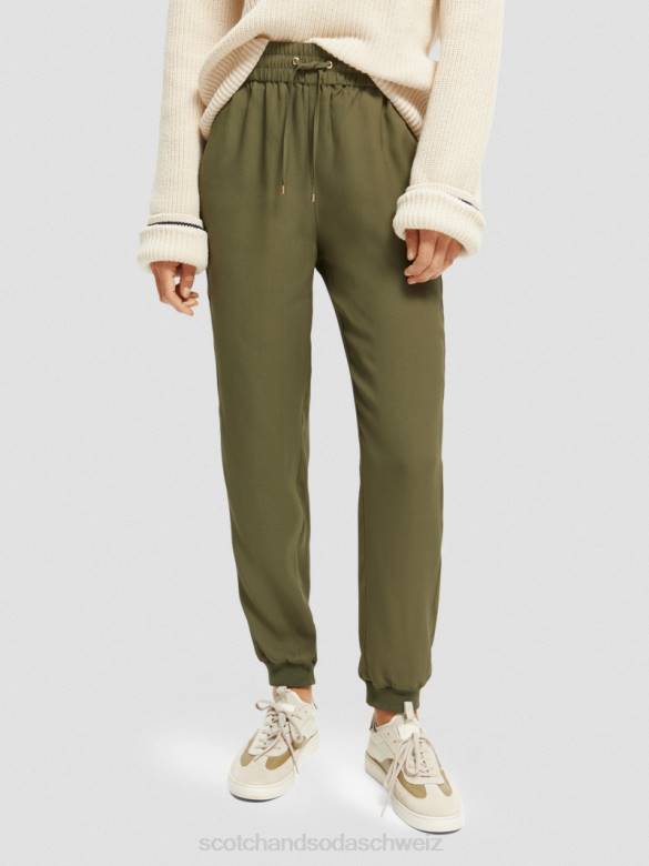Kleidung Scotch & Soda Einfache Joggerhose Armeegrün Frauen BJ08148