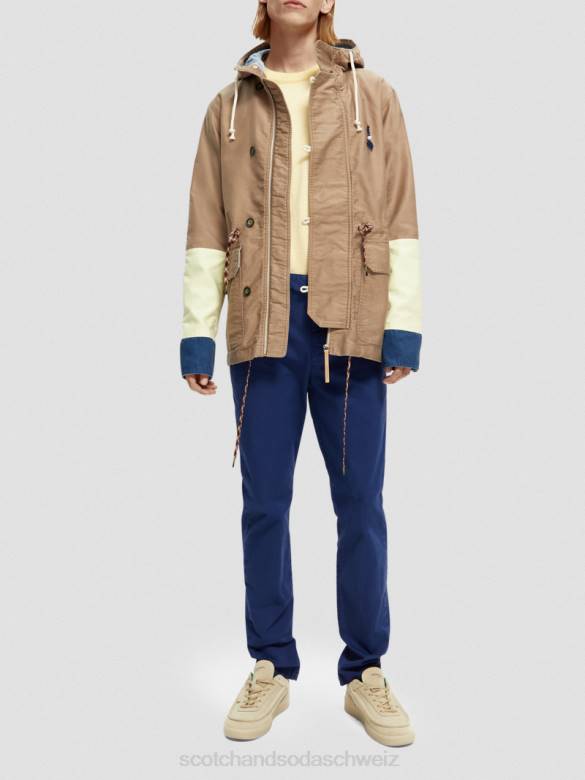 Kleidung Scotch & Soda Parka aus Bio-Baumwolle in Colour-Block-Optik Kombination a Männer BJ08567