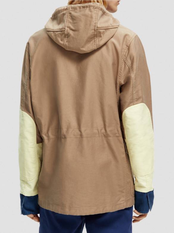 Kleidung Scotch & Soda Parka aus Bio-Baumwolle in Colour-Block-Optik Kombination a Männer BJ08567