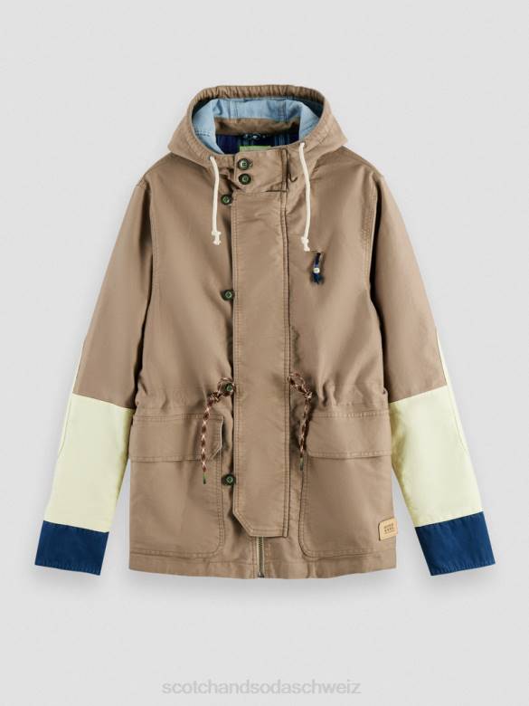 Kleidung Scotch & Soda Parka aus Bio-Baumwolle in Colour-Block-Optik Kombination a Männer BJ08567
