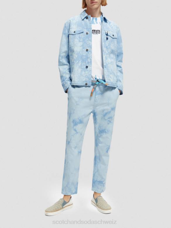 Kleidung Scotch & Soda Trucker-Jacke aus Denim mit Batikmuster Kombination a Männer BJ08576