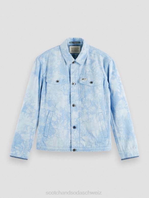 Kleidung Scotch & Soda Trucker-Jacke aus Denim mit Batikmuster Kombination a Männer BJ08576