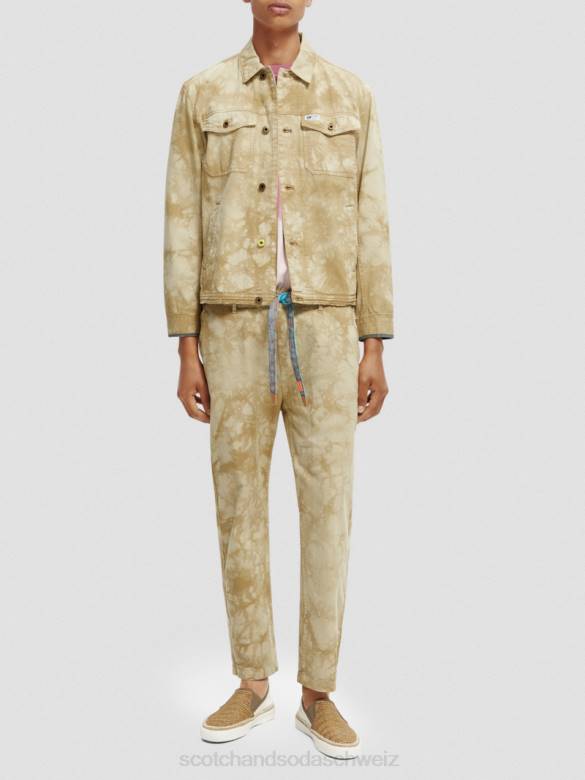 Kleidung Scotch & Soda Trucker-Jacke aus Denim mit Batikmuster Kombination b Männer BJ08577