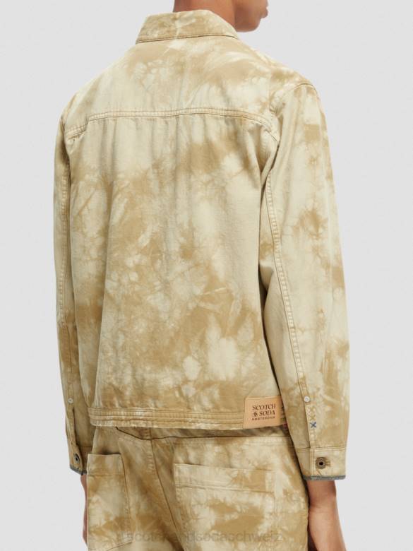 Kleidung Scotch & Soda Trucker-Jacke aus Denim mit Batikmuster Kombination b Männer BJ08577
