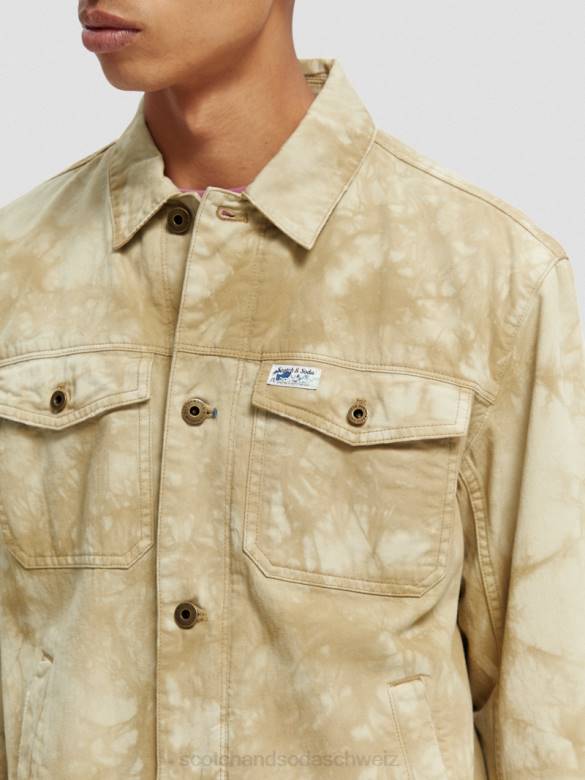 Kleidung Scotch & Soda Trucker-Jacke aus Denim mit Batikmuster Kombination b Männer BJ08577