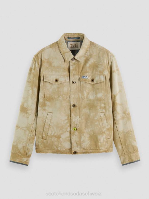 Kleidung Scotch & Soda Trucker-Jacke aus Denim mit Batikmuster Kombination b Männer BJ08577