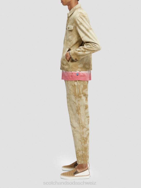 Kleidung Scotch & Soda Trucker-Jacke aus Denim mit Batikmuster Kombination b Männer BJ08577