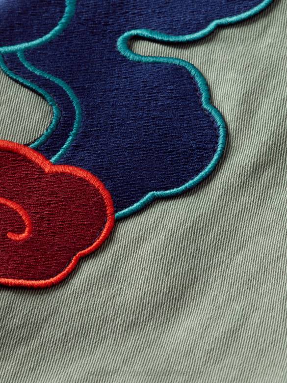 Kleidung Scotch & Soda Utility-Jacke mit Patch-Artwork Armee Männer BJ08575